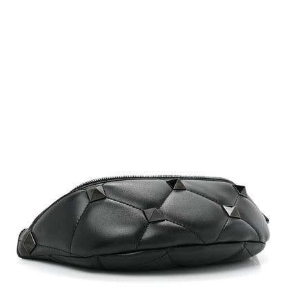 Valentino Garavani Nappa Monochrome Roman Stud Belt Bag Black 4 of 11