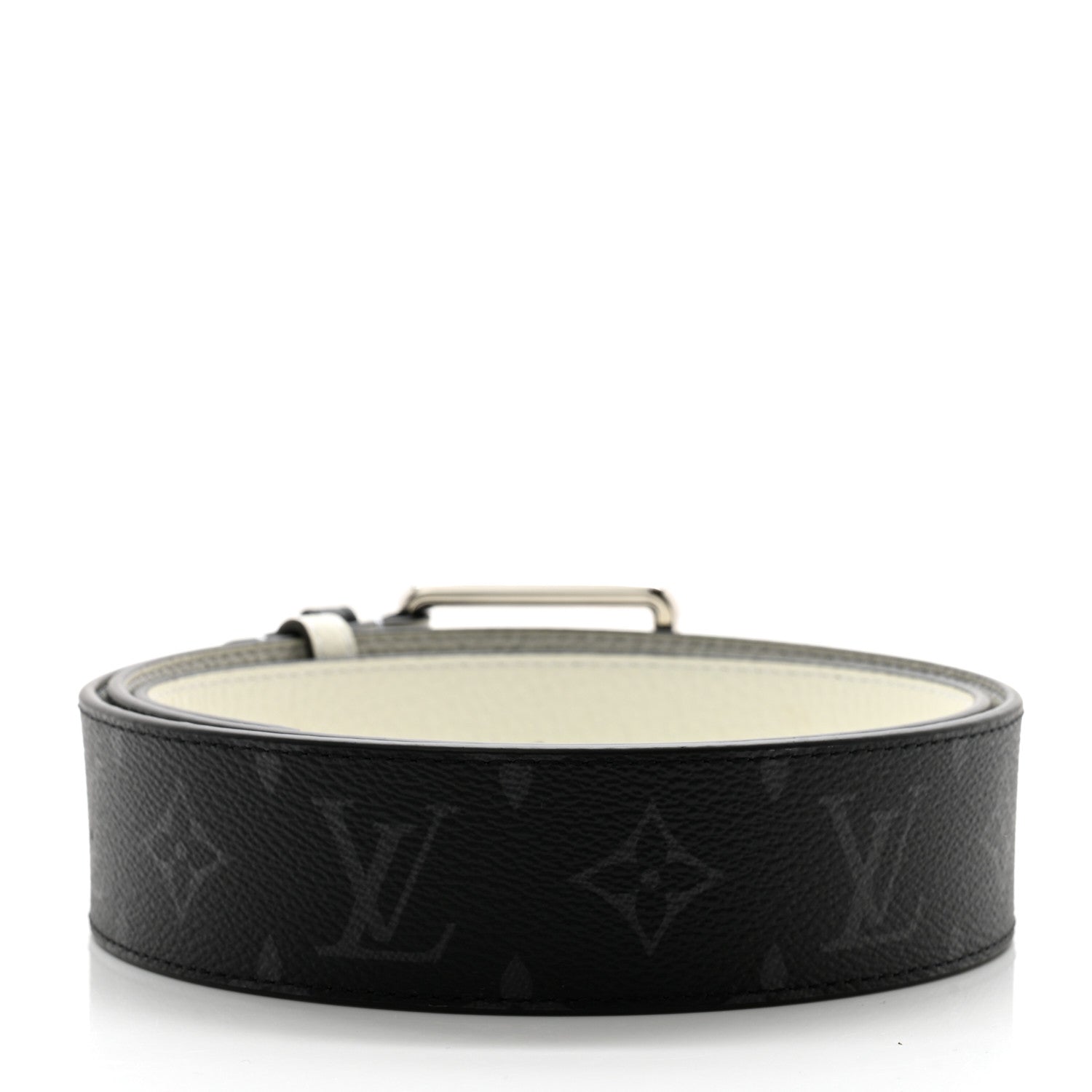 Louis Vuitton Calfskin Reverse Monogram Eclipse 40mm Belt 95 38 Black 2 of 7