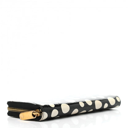 Louis Vuitton Vernis Kusama Infinity Dots Zippy Wallet Black 4 of 6