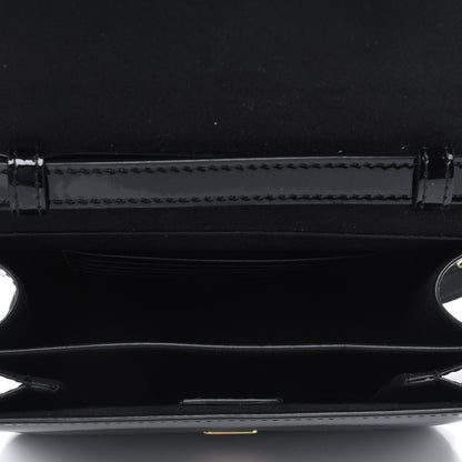 Fendi Vitello Vernice Mou Karligraphy Crossbody Bag Black 4 of 7