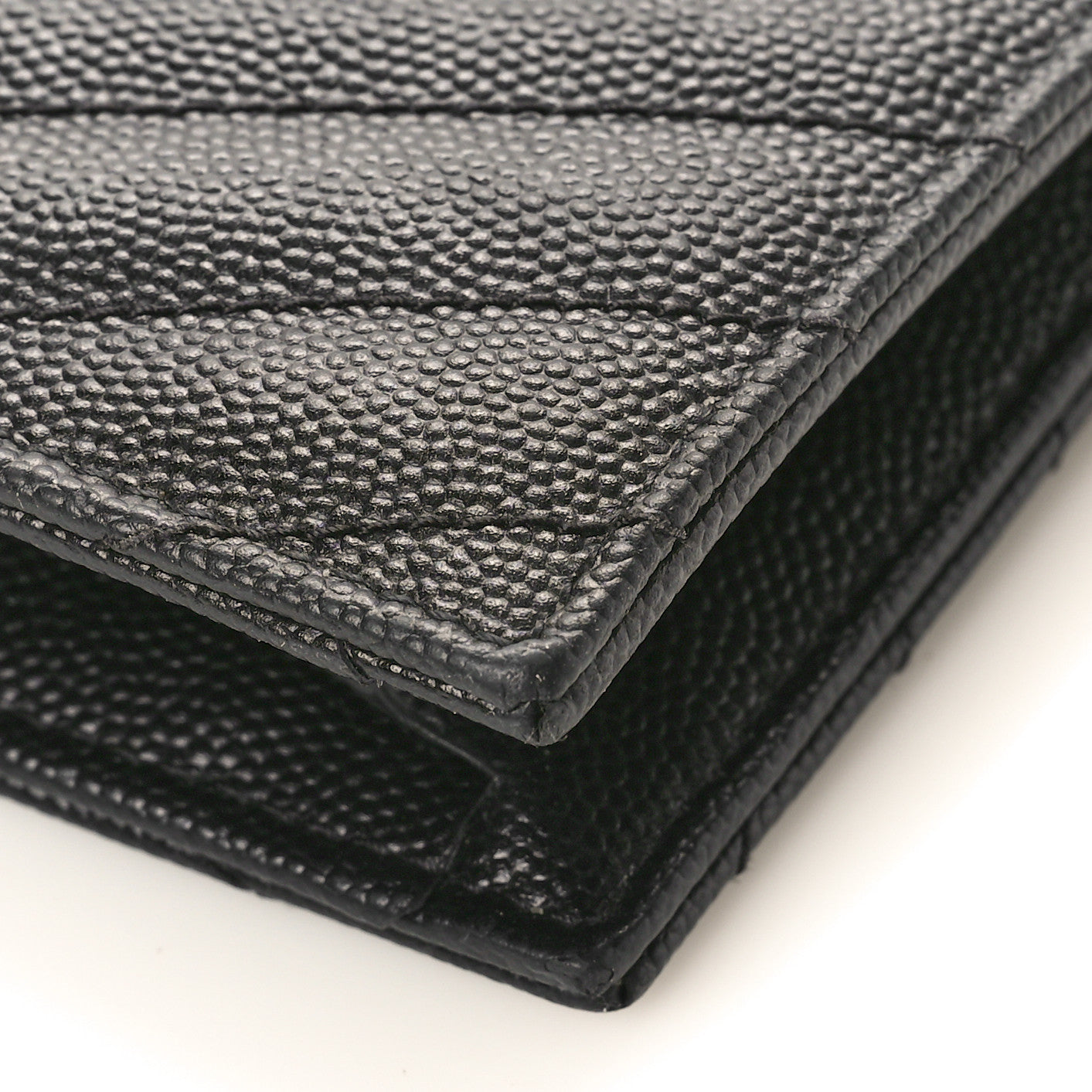Grain De Poudre Matelasse Chevron Monogram Double Zip Wallet Black