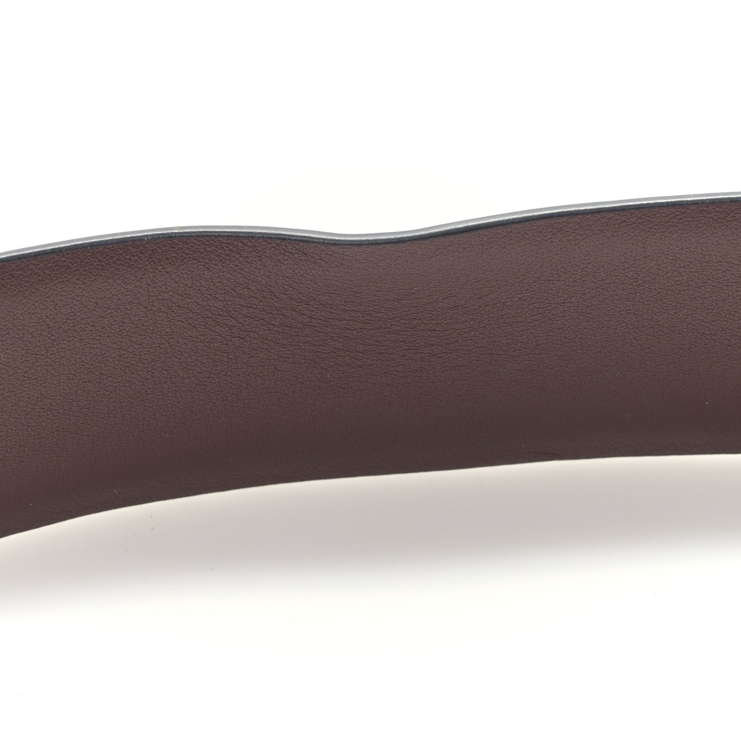 Calfskin Lambskin Metal Chain Reversible Belt 75 30 Black Burgundy