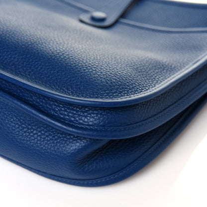 Hermes Taurillon Clemence Evelyne III PM Deep Blue 10 of 10