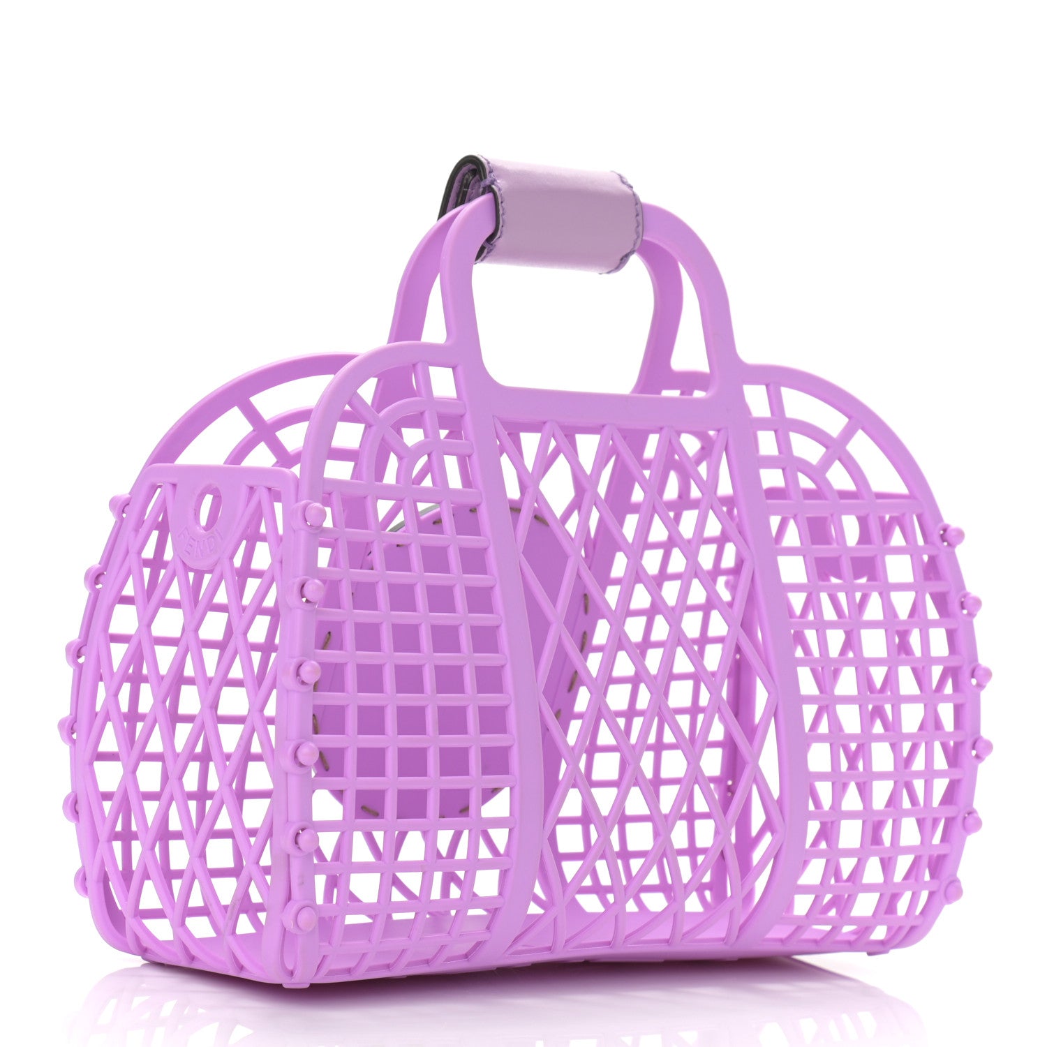 Fendi Recycled Plastic Vitello Liberty Matte Small Fendi Basket Violetta 3 of 11