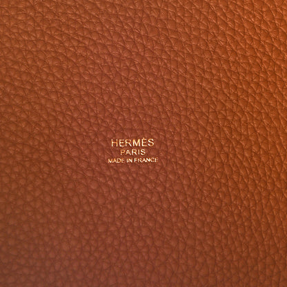 Hermes Taurillon Clemence Picotin Lock 22 MM Gold 6 of 10