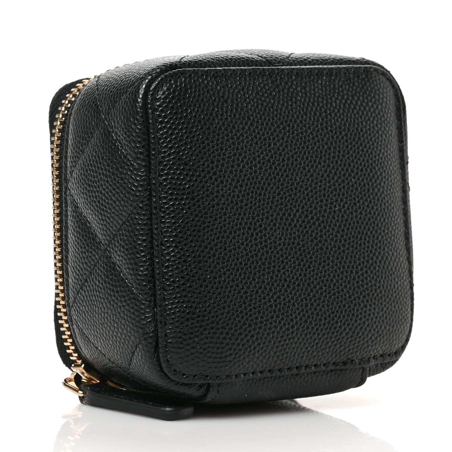 Chanel Caviar Quilted Jewelry Travel Case Black 3 of 6