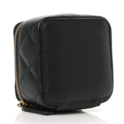 Chanel Caviar Quilted Jewelry Travel Case Black 3 of 6