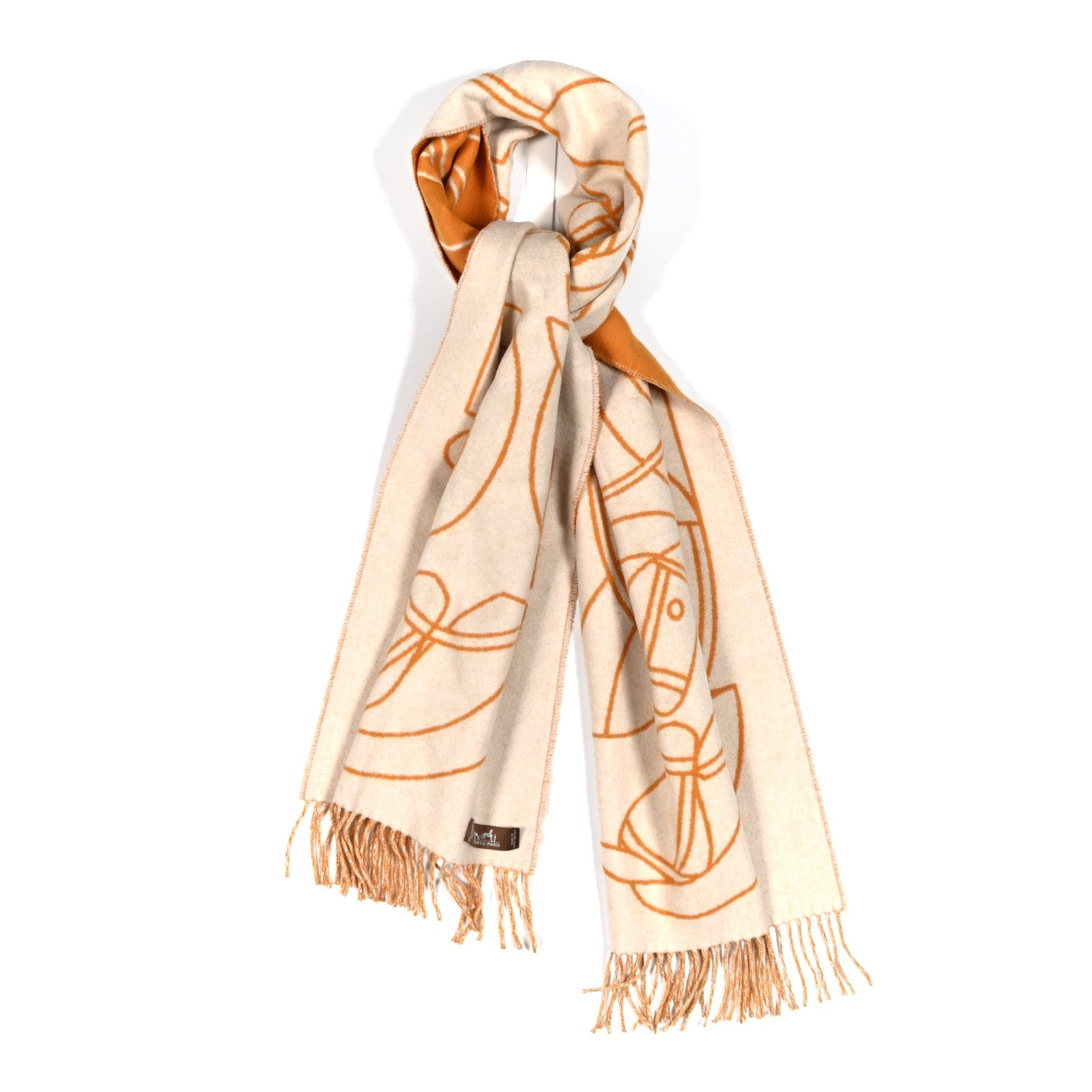 Hermes Cashmere Casaque Entrelacs Equestres Muffler 1 of 4