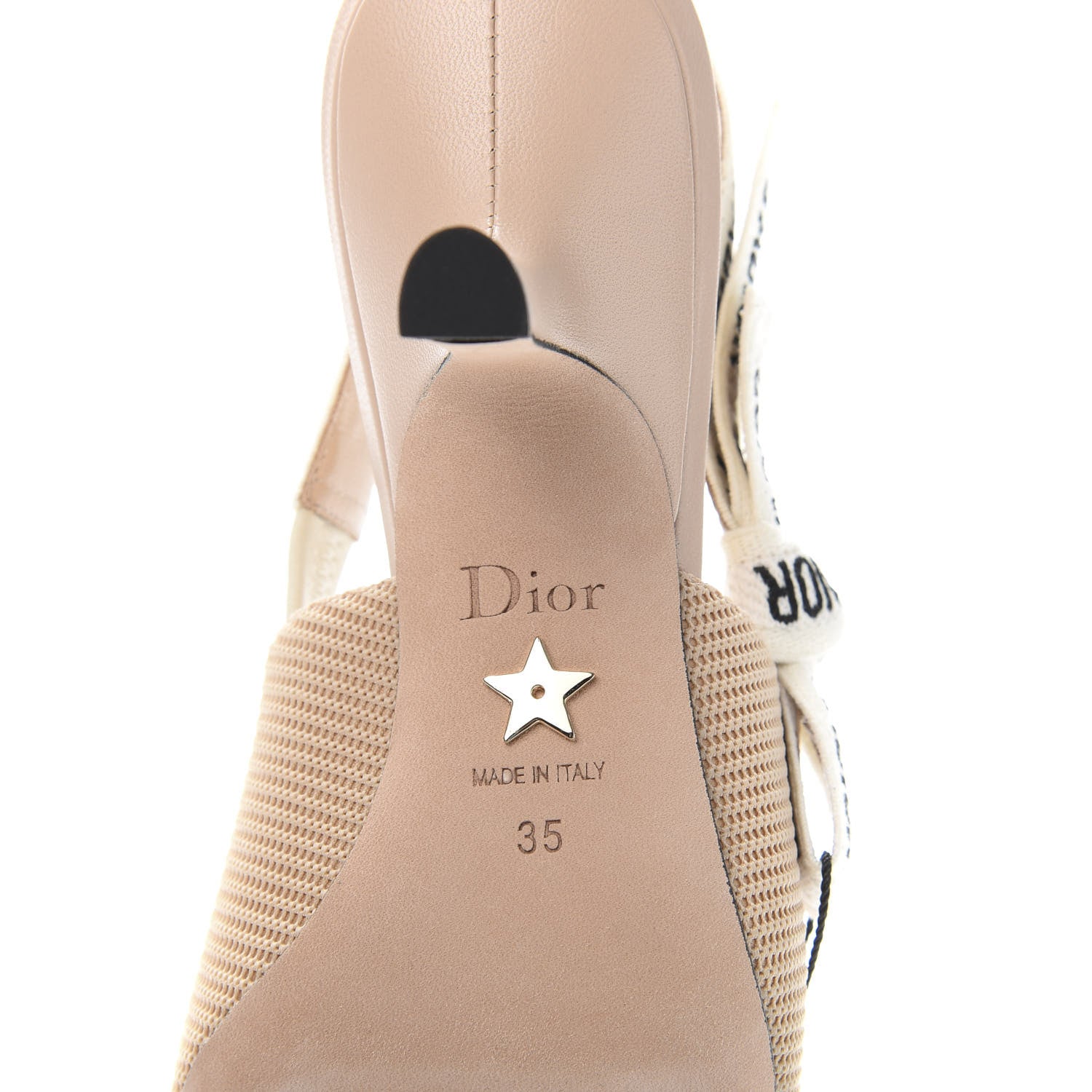 Christian Dior Technical Canvas Ribbon J Adior Slingback 65mm Pumps 35 Powder Nude 7 of 10
