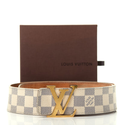 Louis Vuitton Damier Azur 40mm LV Initiales Belt 80 32 8 of 8