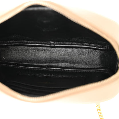 Saint Laurent Grain De Poudre Matelasse Monogram Mini Lou Camera Bag Dark Beige 5 of 16