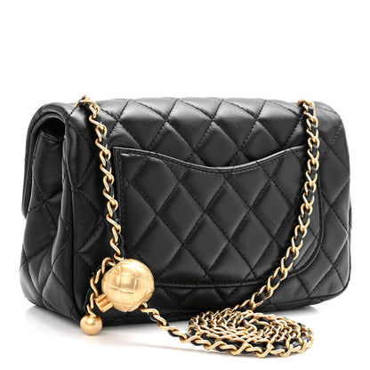 Chanel Lambskin Quilted Mini Rectangular Pearl Crush Flap Black 3 of 10