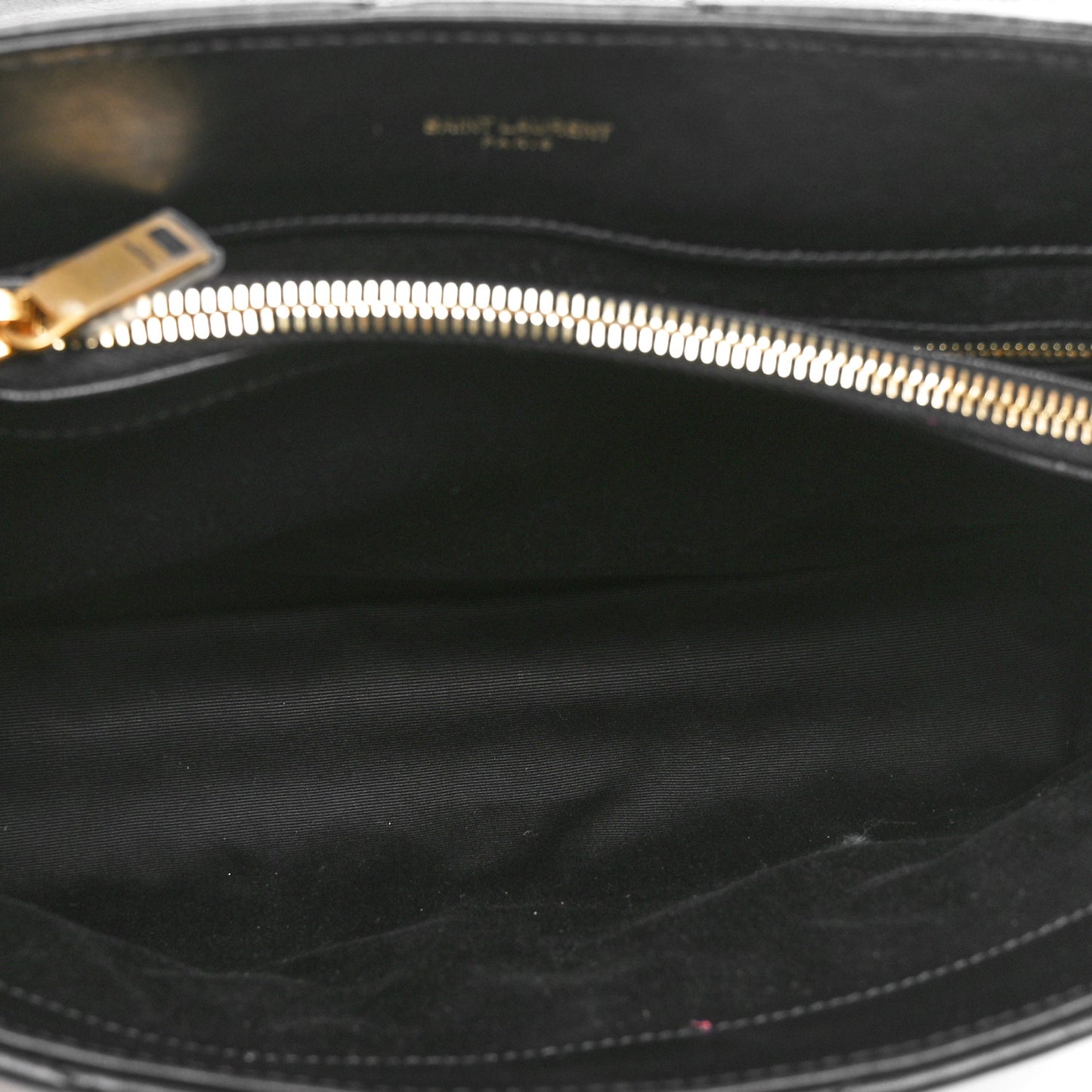 Calfskin Y Quilted Monogram Medium Loulou Chain Satchel Black