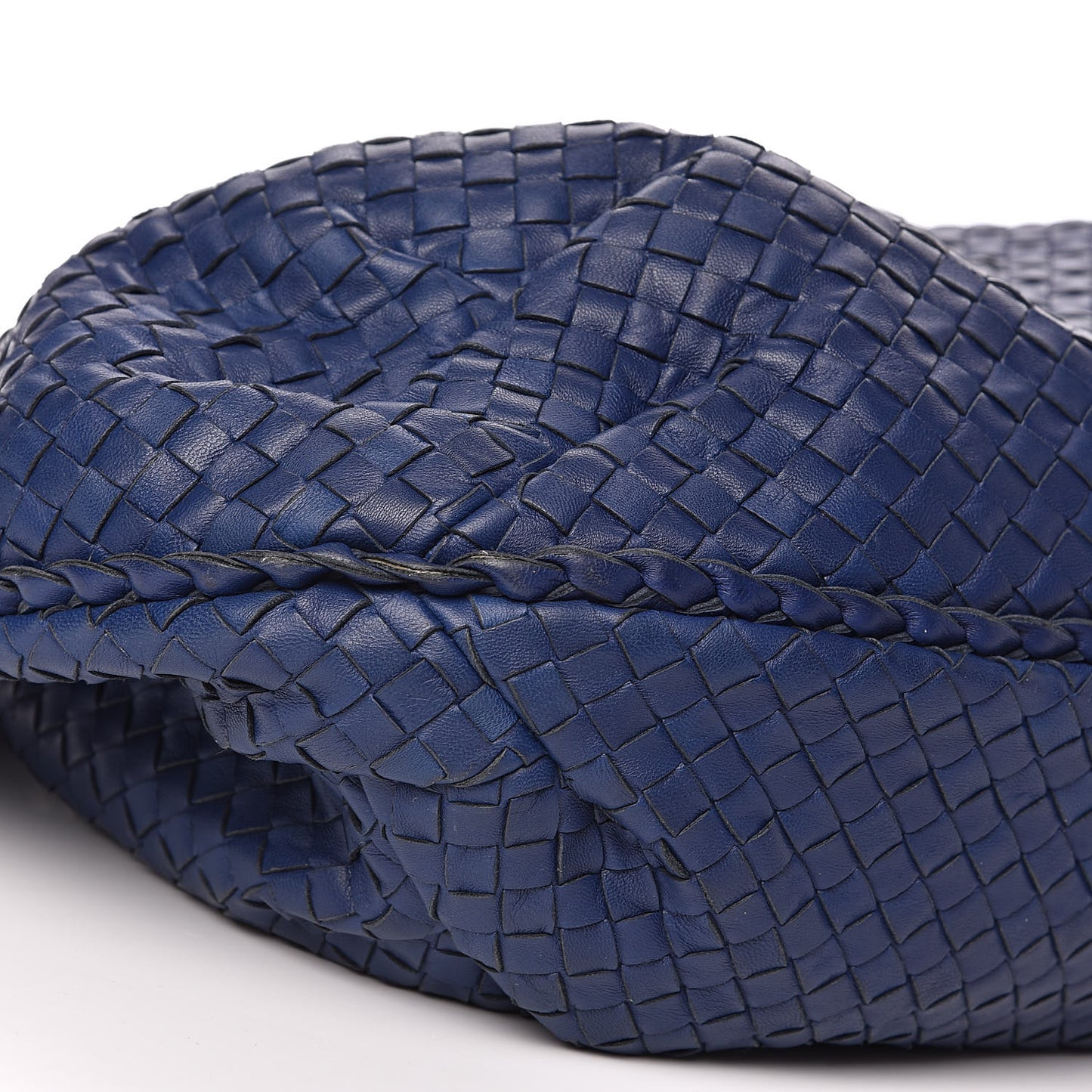 Nappa Intrecciato Large Belly Veneta Hobo Sapphire