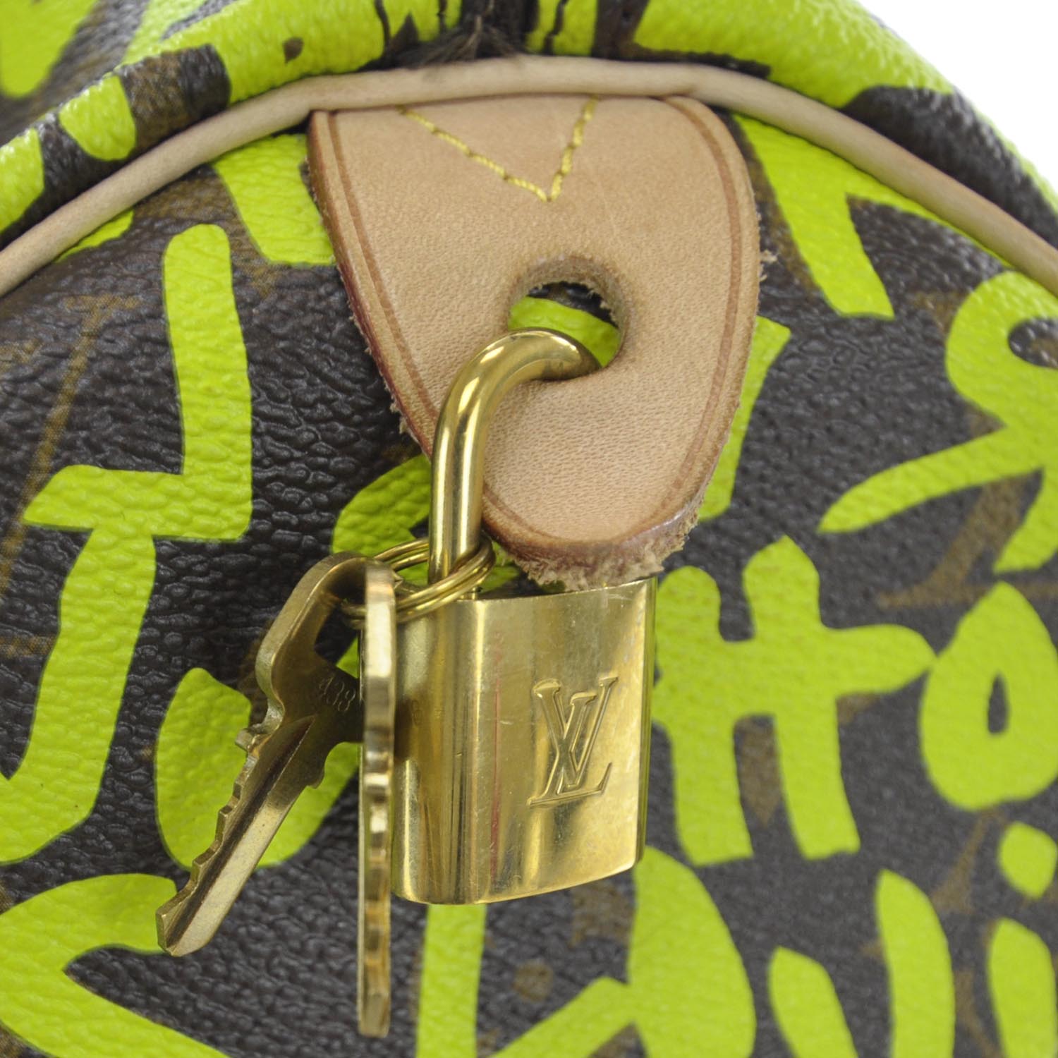 Louis Vuitton Monogram Graffiti Speedy 30 Green 9 of 10