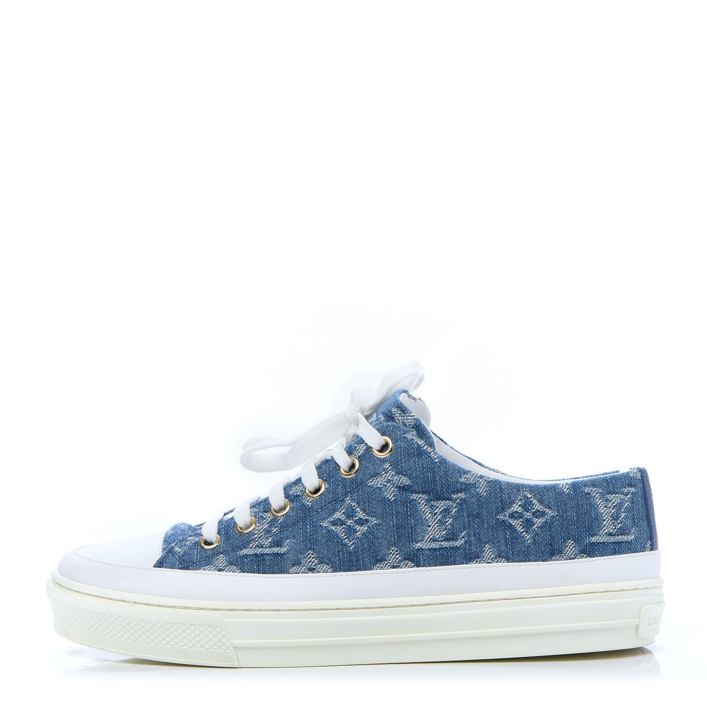 Denim Monogram Stellar Sneakers 37 Bleu Jeans Blue