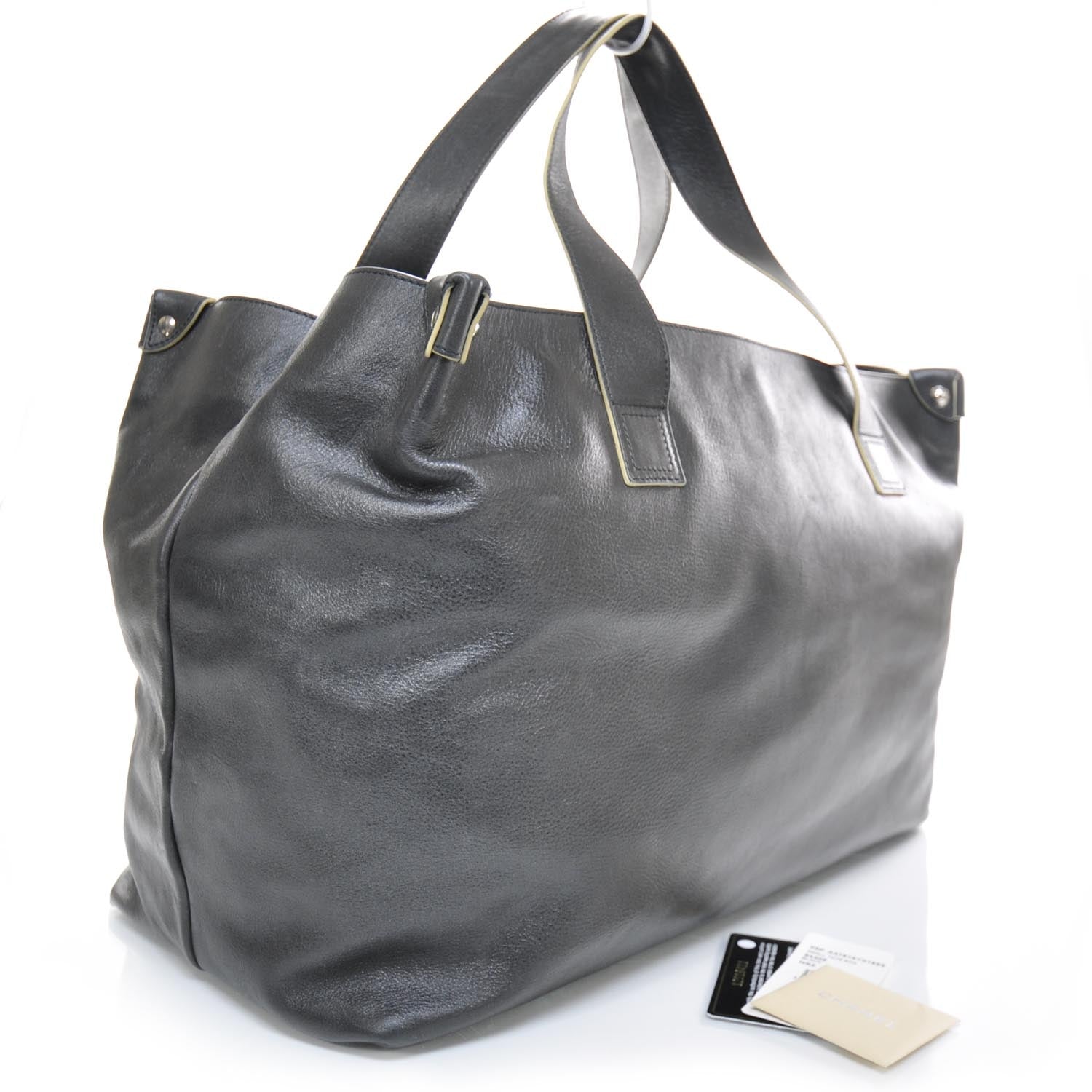 Chanel Lambskin Edgy Large Zip Top Tote Black 2 of 11