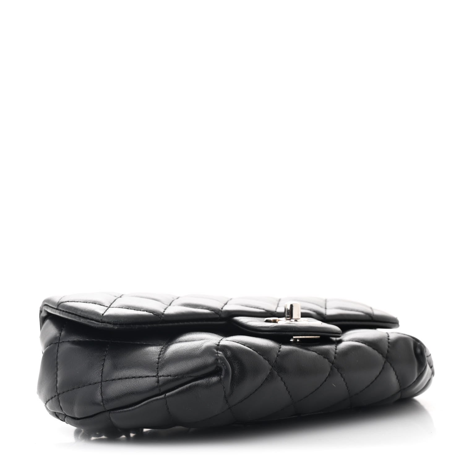 Chanel Calfskin Quilted CC Uniform Flap Belt Bag Black 4 of 12