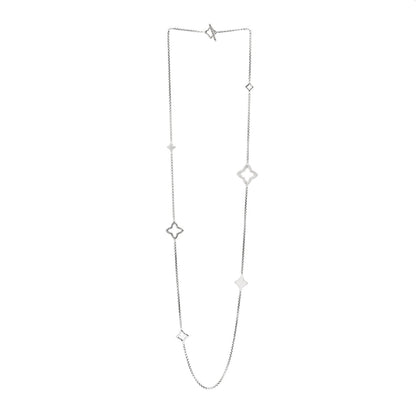 David Yurman Sterling Silver 25mm Quatrefoil Chain Necklace 3 of 4