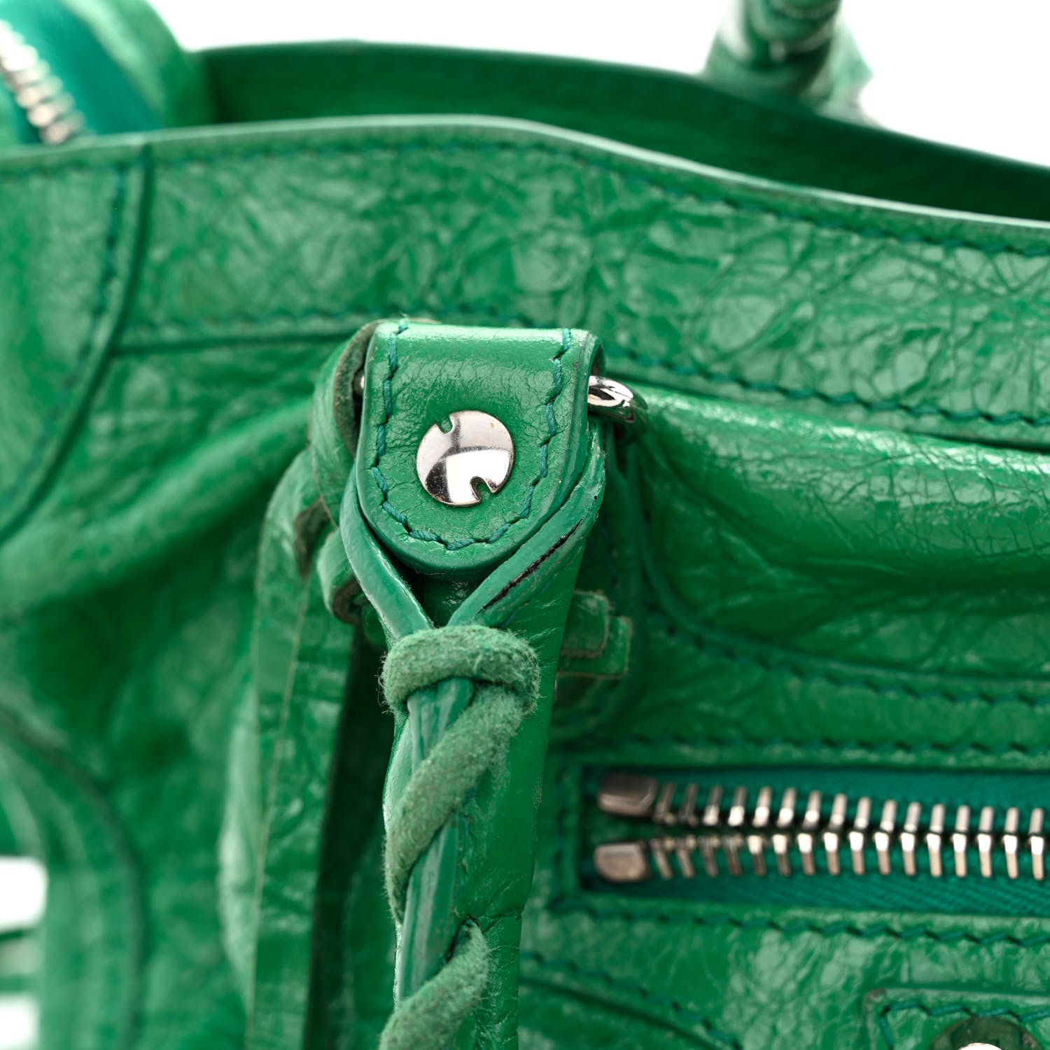 Balenciaga Agneau Classic Silver Hardware S City Magic Green 14 of 19