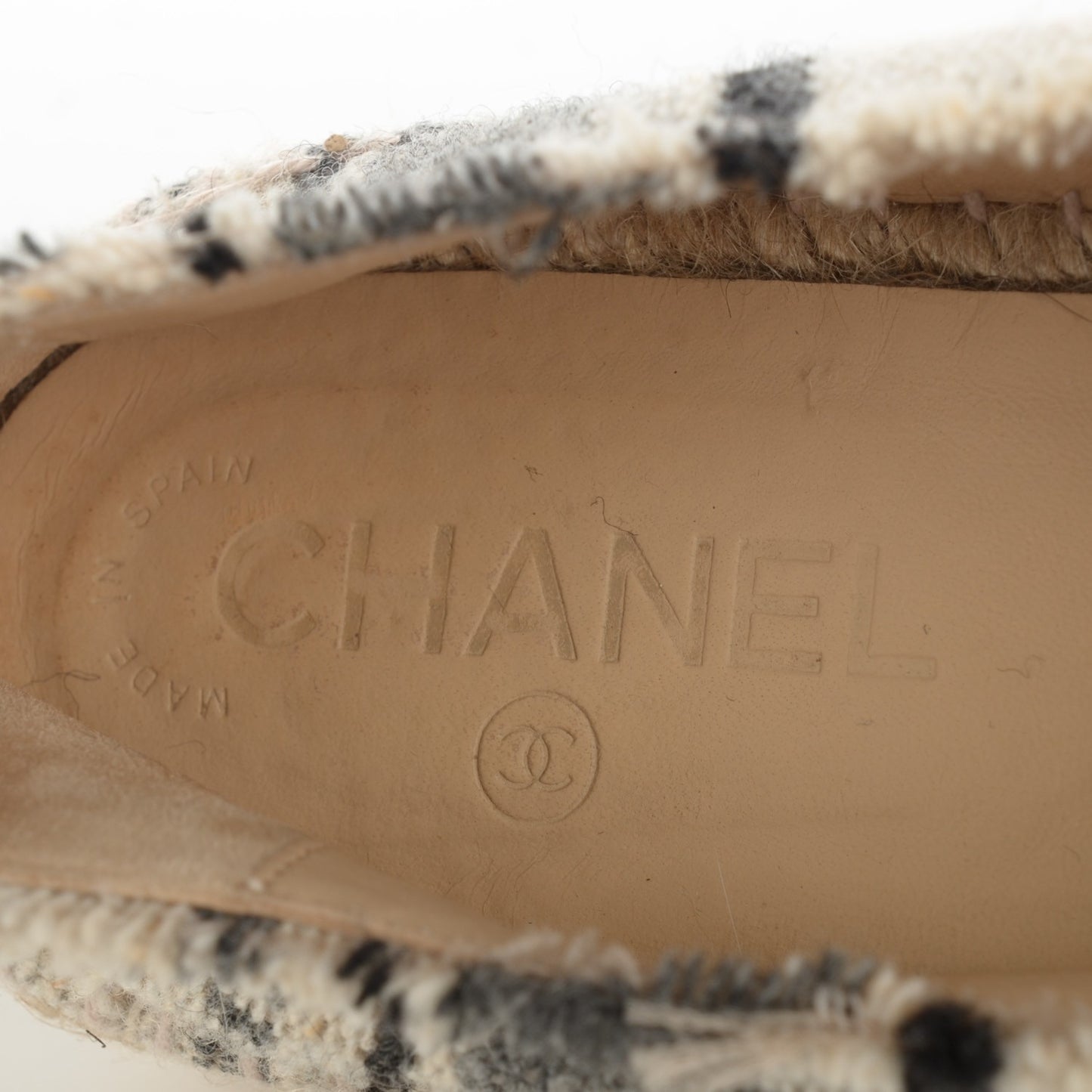 Toile Striped Espadrilles 41 Beige