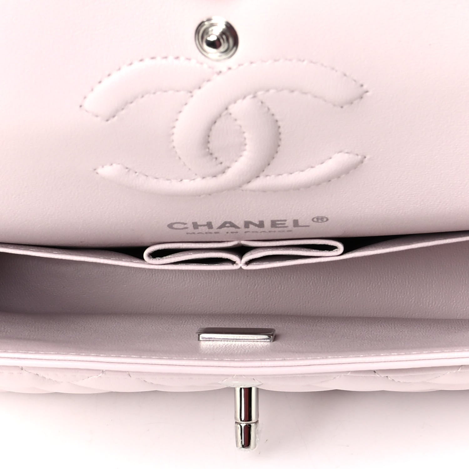 Chanel Lambskin Quilted Small Double Flap Light Purple 4 of 5