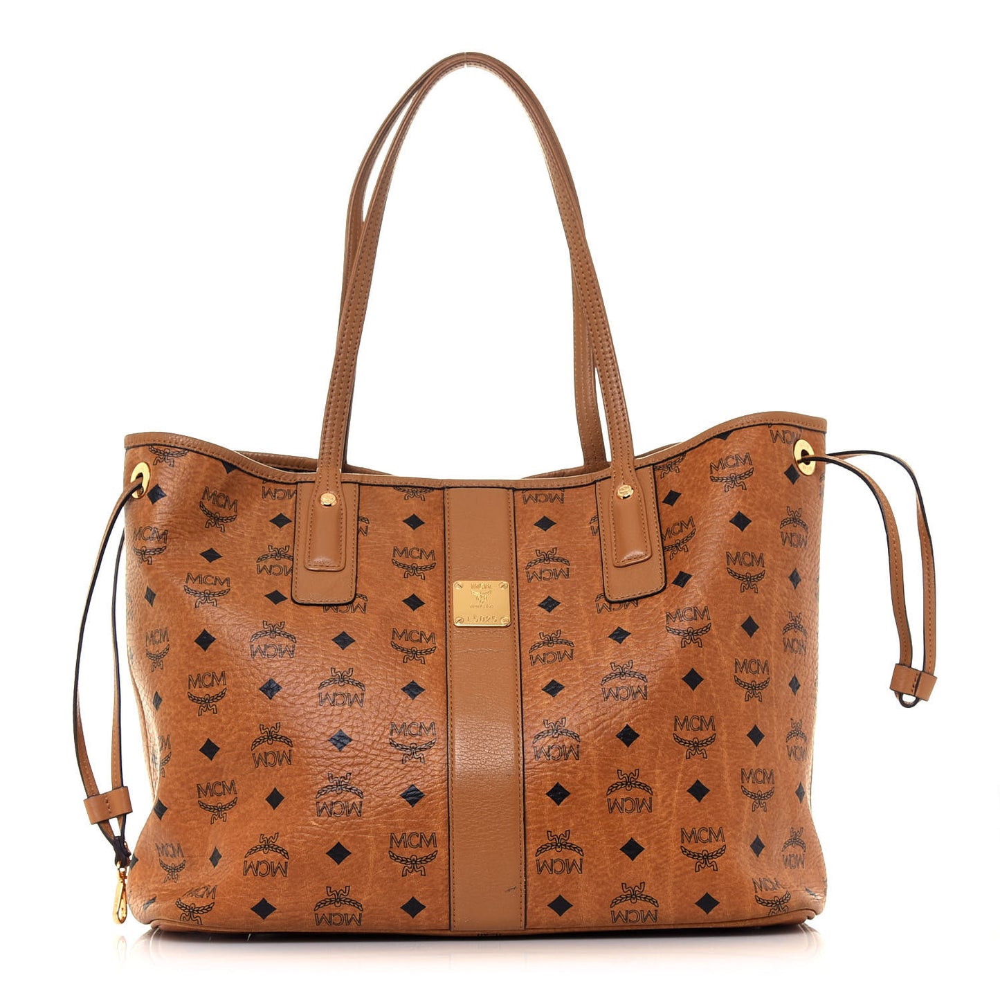 Visetos Medium Liz Reversible Shopper Tote Cognac