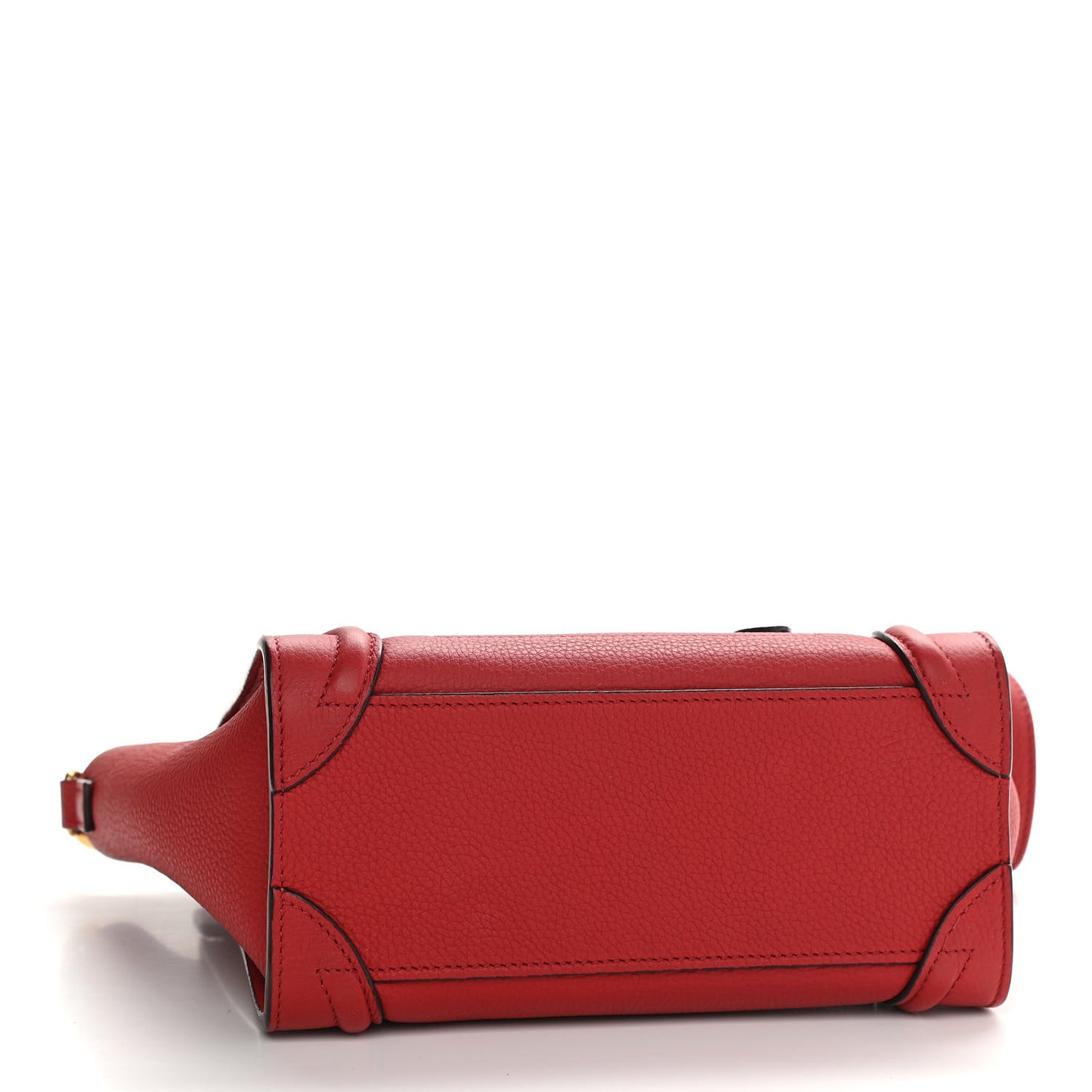 Drummed Calfskin Nano Luggage Red