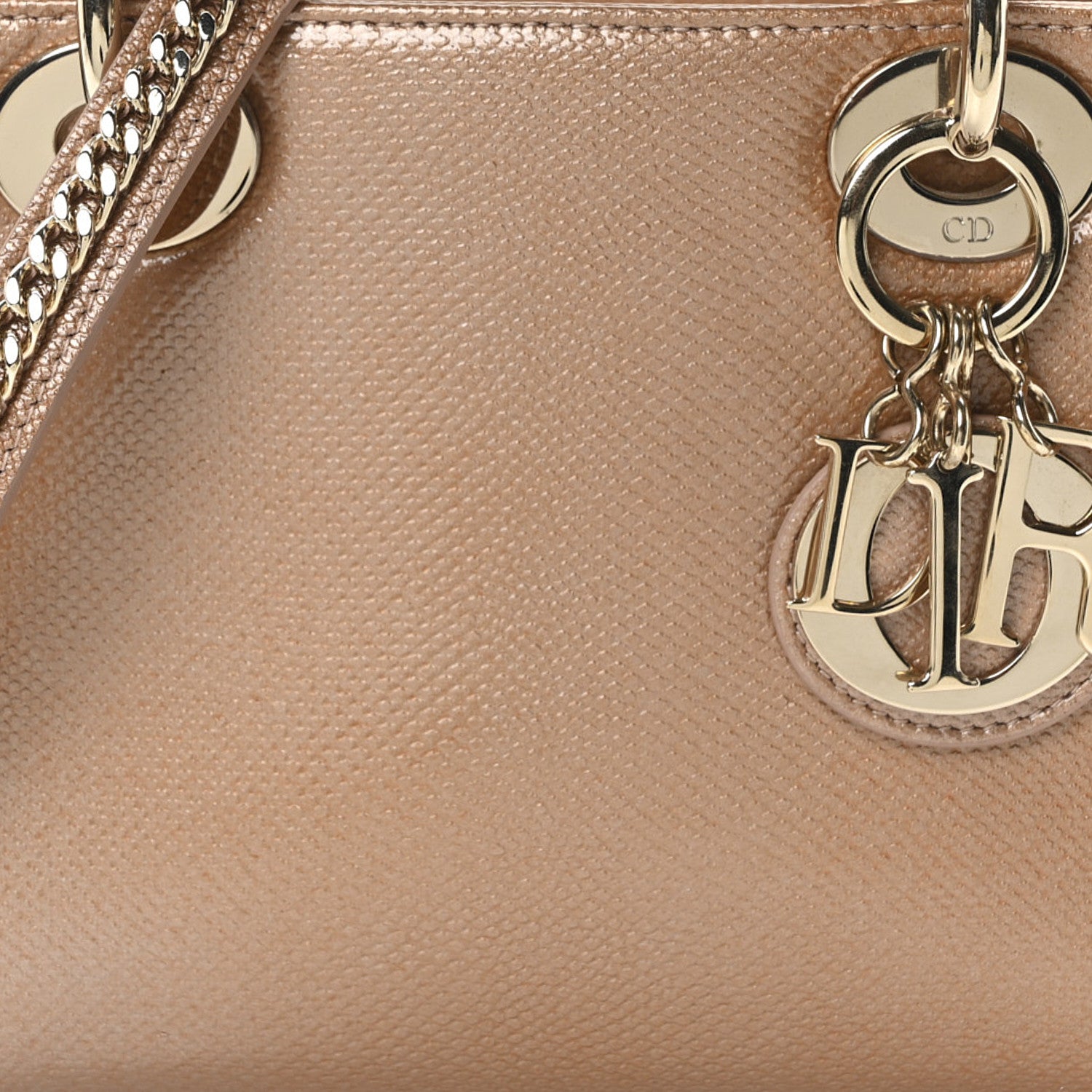 Christian Dior Metallic Lizard Mini Lady Dior Beige 7 of 9
