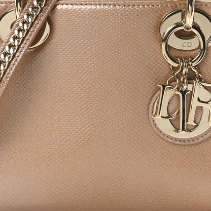 Christian Dior Metallic Lizard Mini Lady Dior Beige 7 of 9