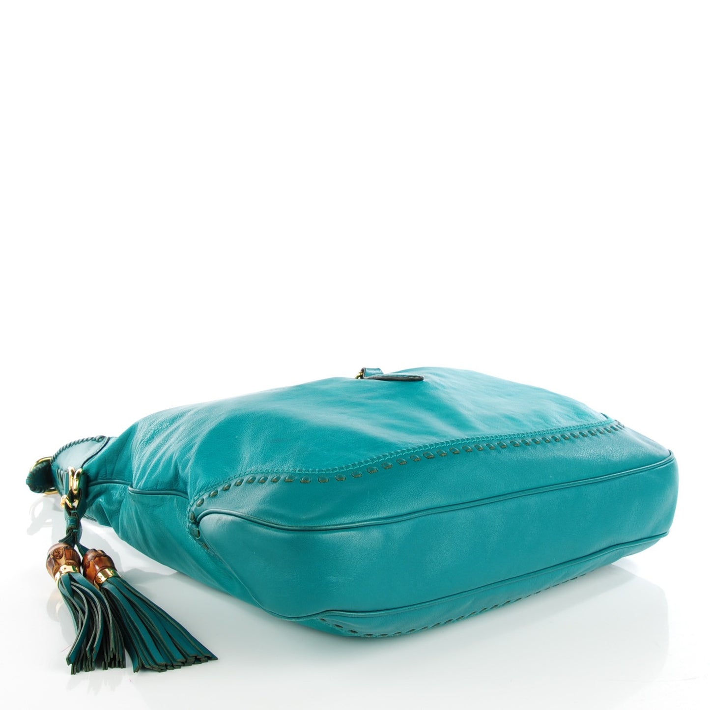 Calfskin Large New Jackie Shoulder Bag Teal