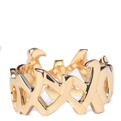 Tiffany 18K Yellow Gold Paloma Picasso Graffiti Love and Kisses Ring 52 6 4 of 6