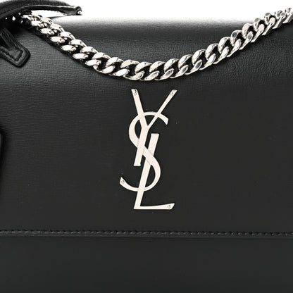 Saint Laurent Coated Bark Calfskin Medium Monogram Sunset Black 8 of 10