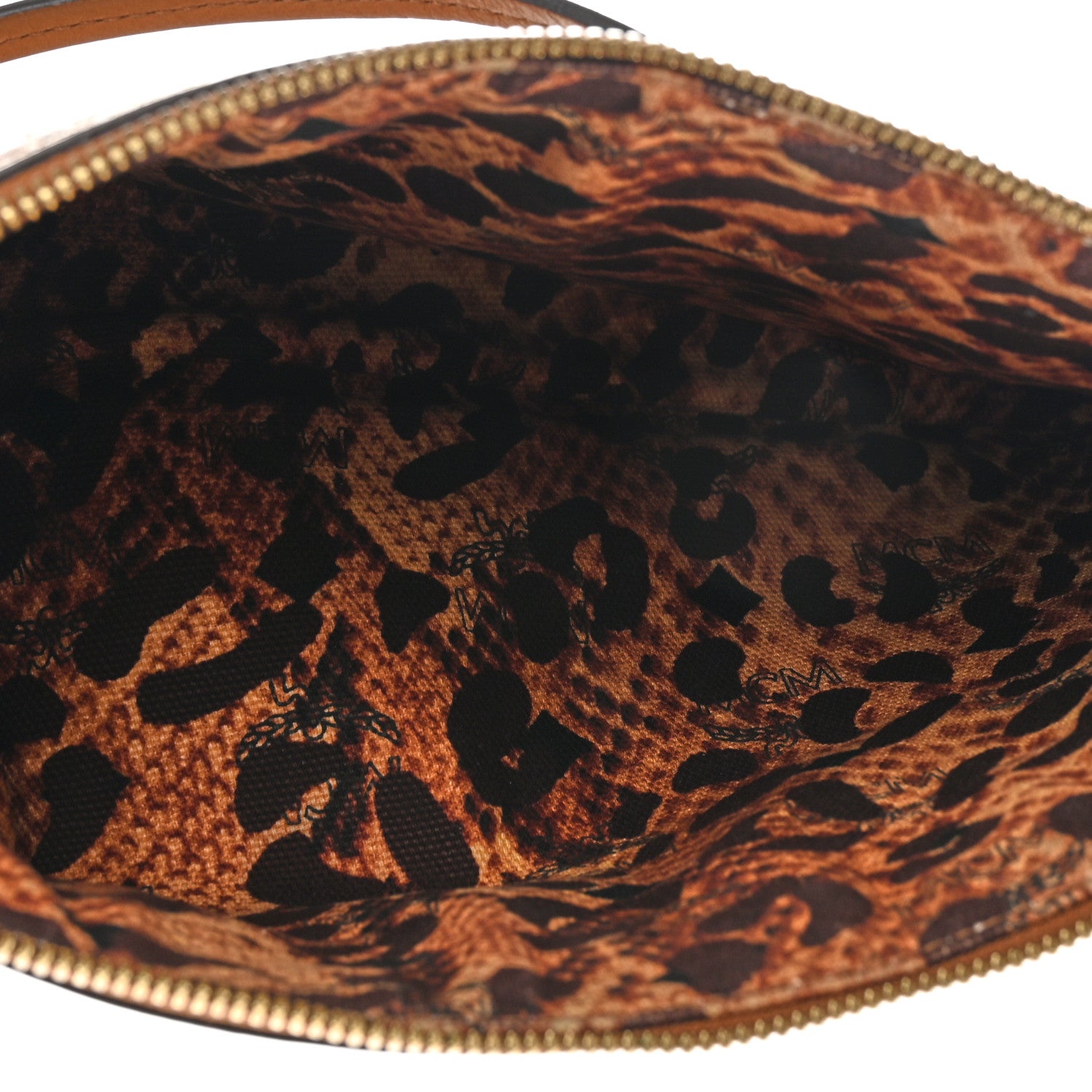 MCM Visetos Medium Stark Wristlet Pouch Cognac 5 of 13
