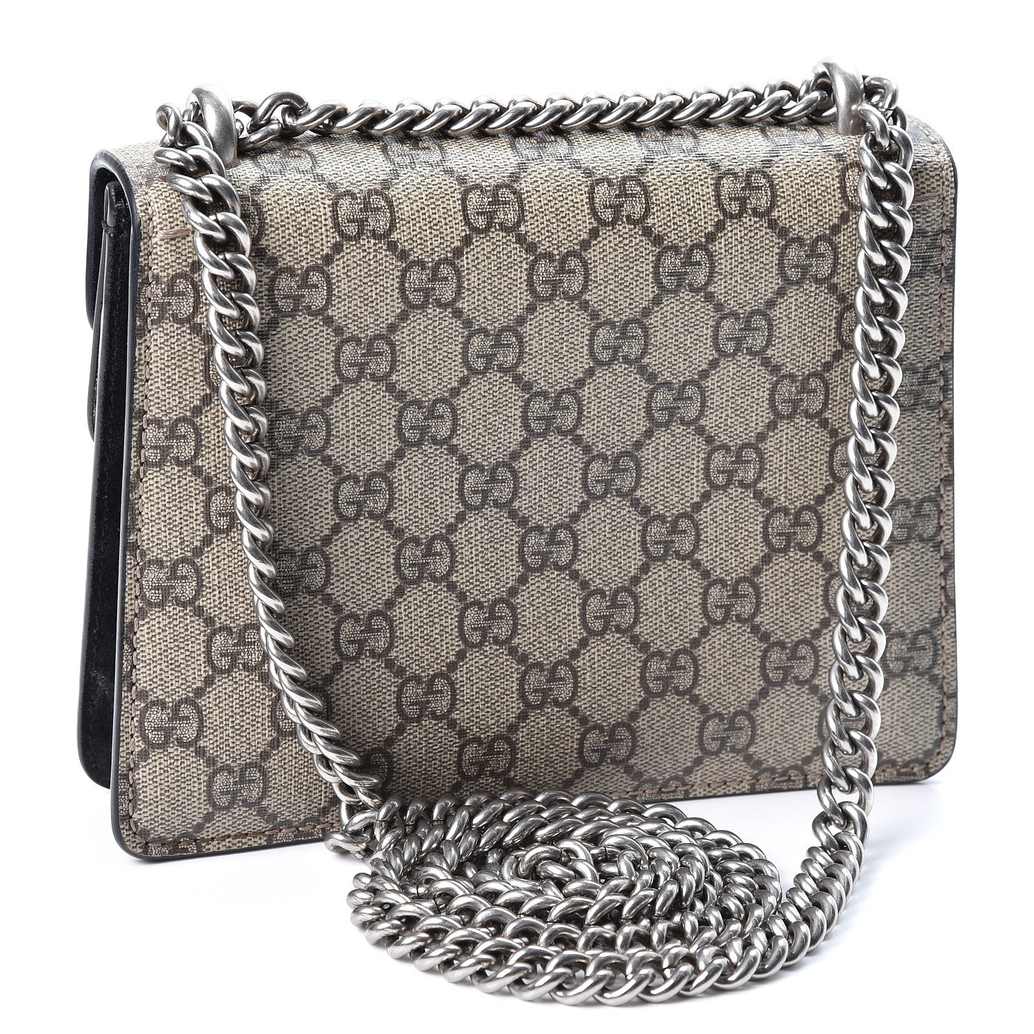 Gucci GG Supreme Monogram Mini Dionysus Shoulder Bag Black 2 of 9