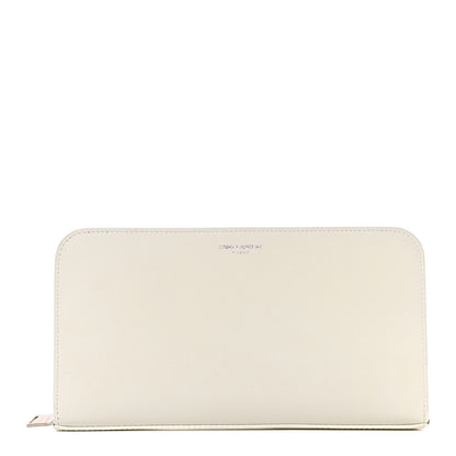 Saint Laurent Grain De Poudre Classic Zip Around Travel Wallet White 1 of 10