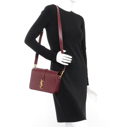 Saint Laurent Textured Calfskin Medium Classic Monogram Universite Bag Dark Red 2 of 7
