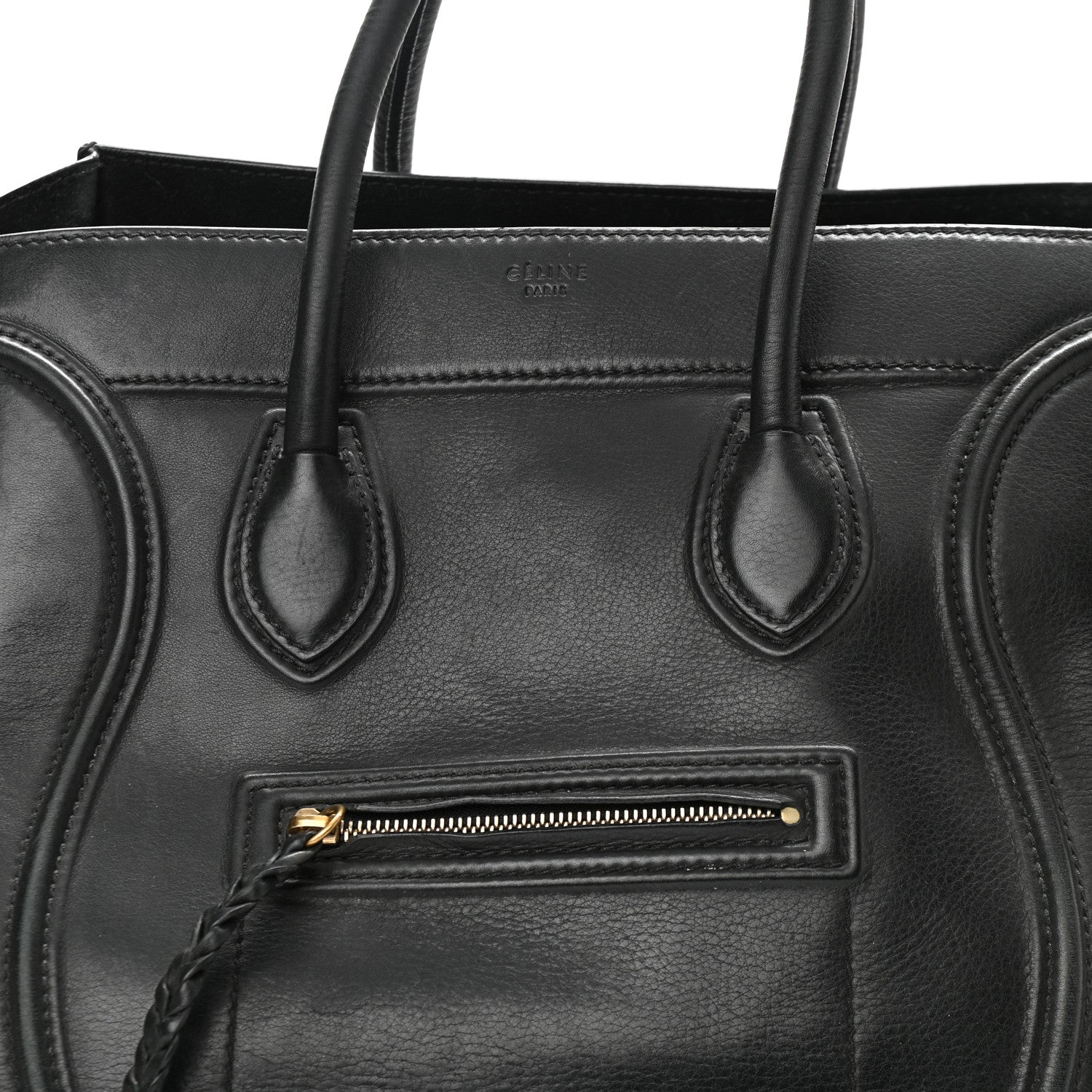 Celine Supple Calfskin Medium Phantom Luggage Black 12 of 17
