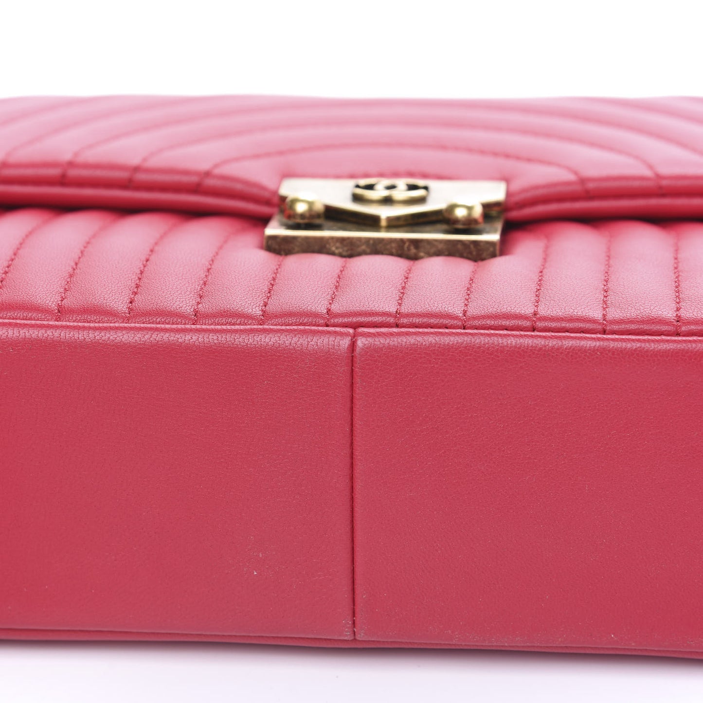 Lambskin Borse Romane Single Flap Dark Pink