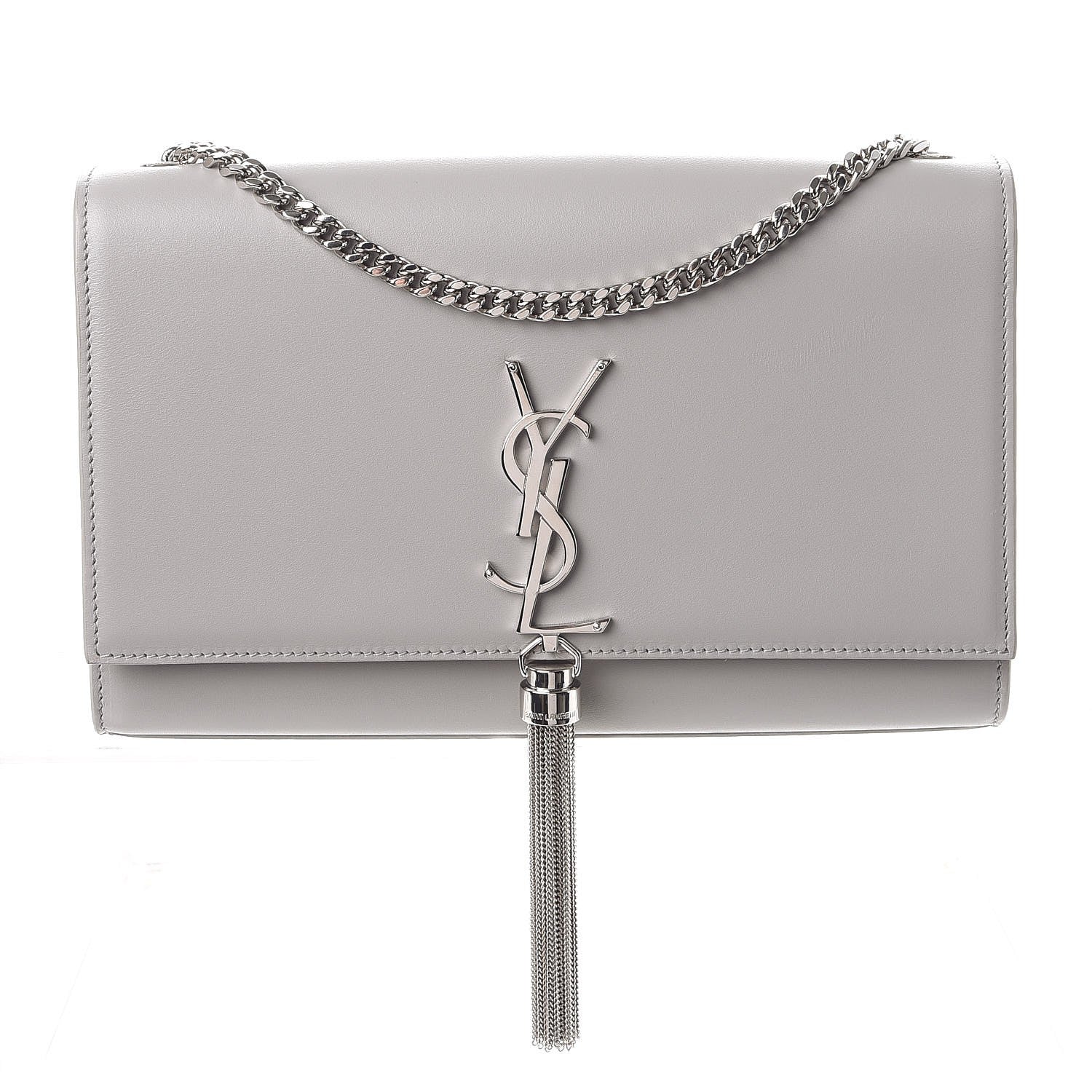 Saint Laurent Smooth Calfskin Medium Classic Monogram Kate Tassel Satchel Souris 1 of 8