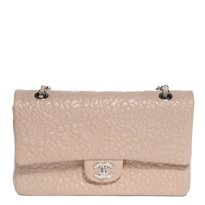 Chanel Lambskin Camellia Stitched Medium Double Flap Light Pink 1 of 7