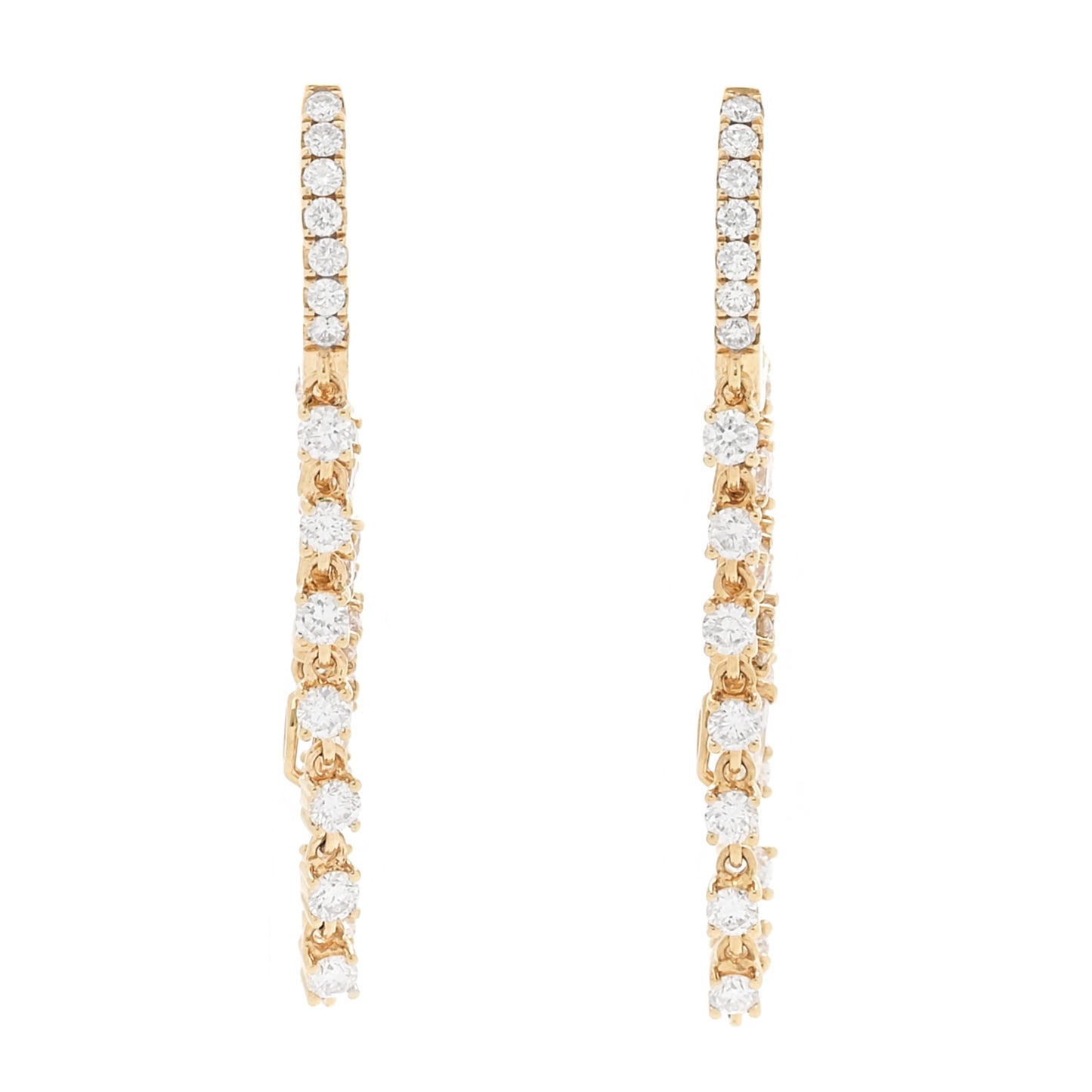 18K Yellow Gold Diamond Sophia Huggie Earrings
