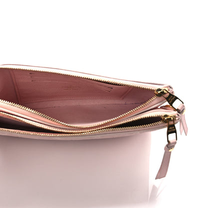 Louis Vuitton Empreinte Monogram Double Zip Pochette Rose 5 of 9