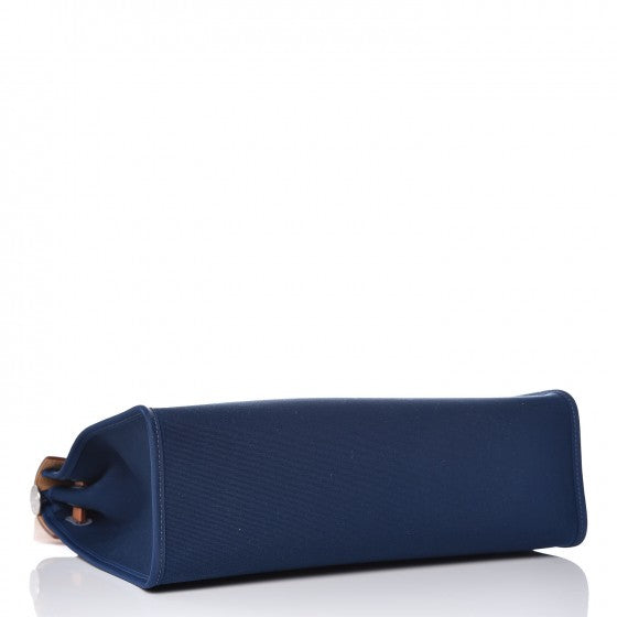 Hermes Vache Hunter Toile Herbag Zip 31 PM Bleu De Malte 6 of 11