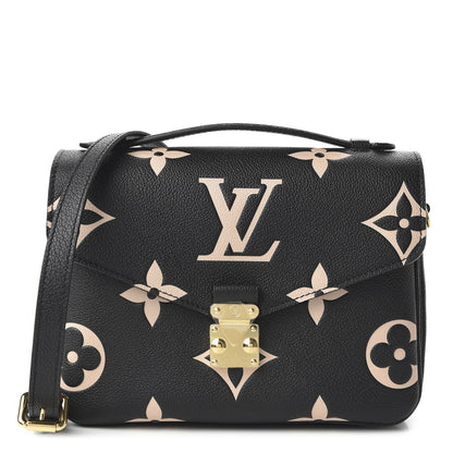 Louis Vuitton Empreinte Monogram Giant Pochette Metis Black Beige 1 of 9