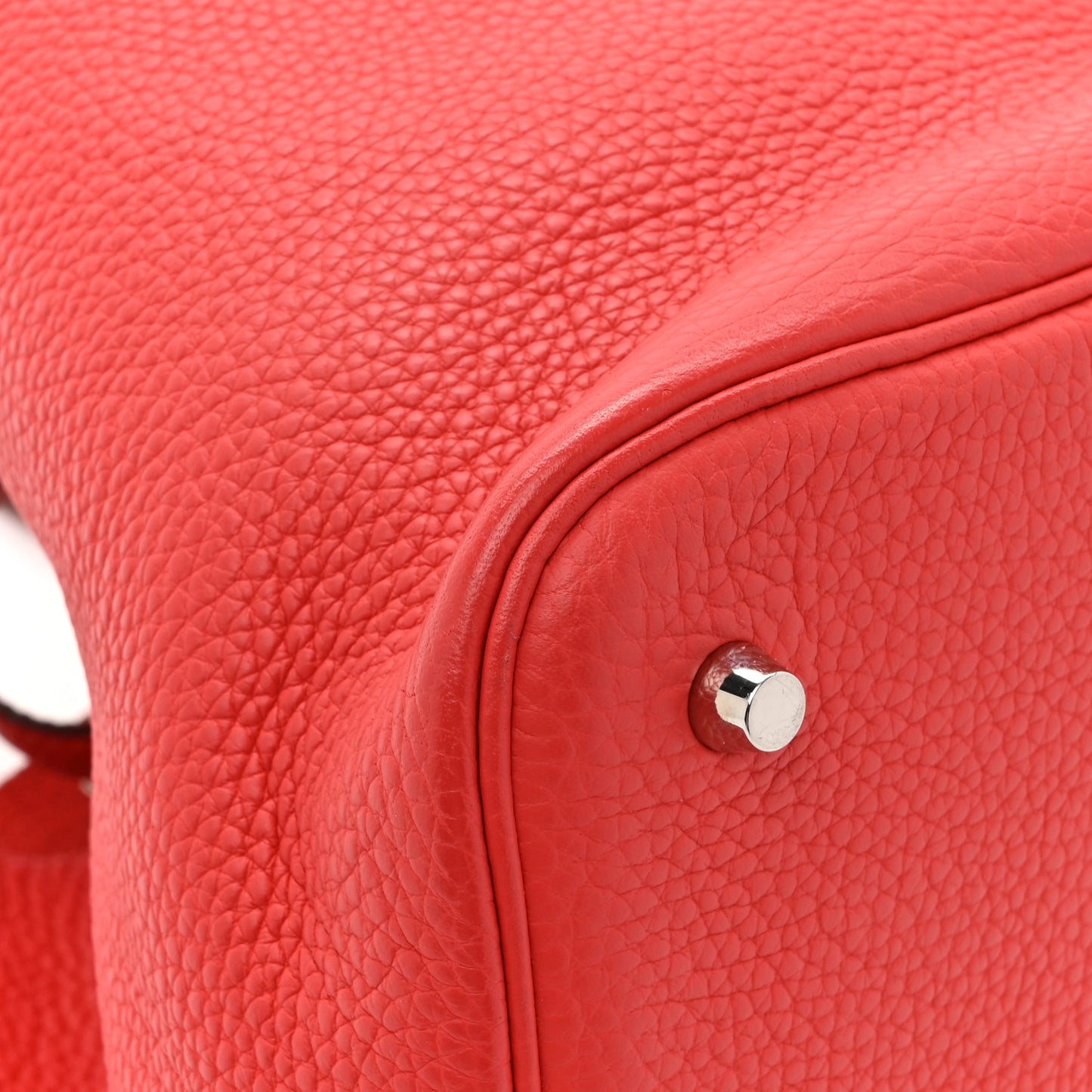 Taurillon Clemence Picotin Lock 22 MM Rouge Pivoine