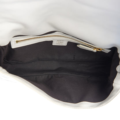 Fendi Nappa FF 1974 Embossed Baguette White 4 of 9