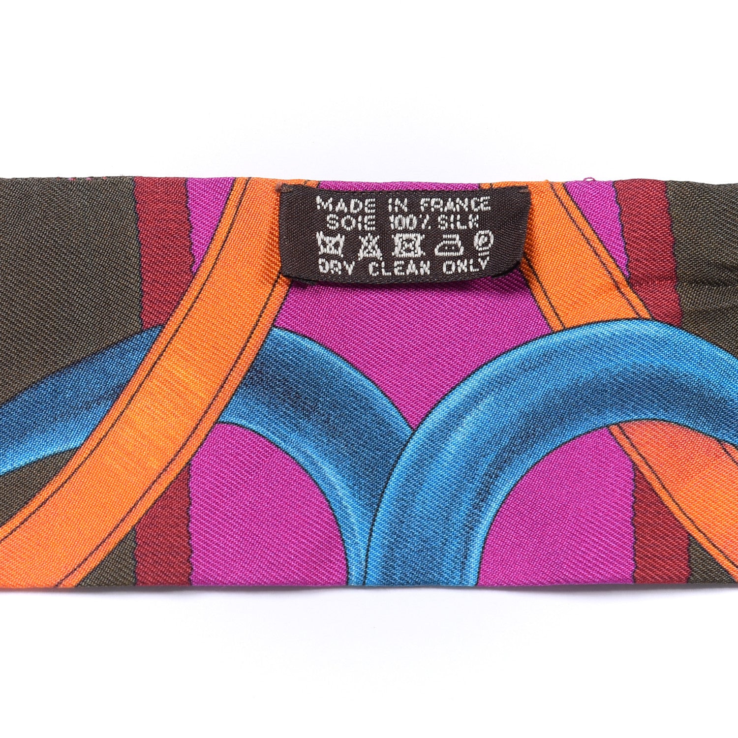 Hermes Silk Grand Manege Twilly Rouge Orange Fuchsia 2 of 4