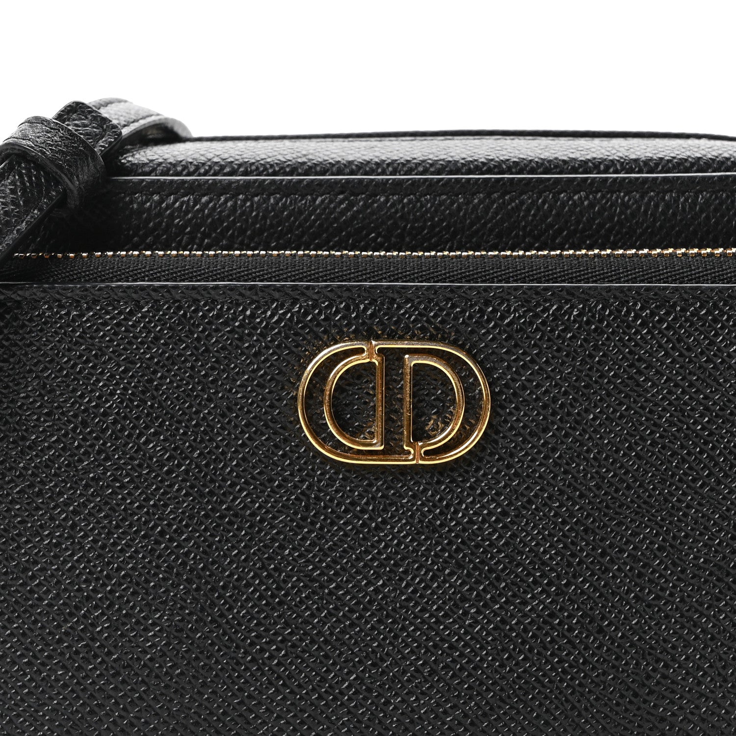 Christian Dior Grained Calfskin Caro Double Pouch Black 8 of 10