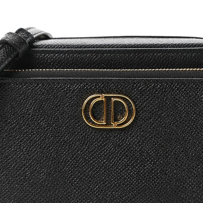 Christian Dior Grained Calfskin Caro Double Pouch Black 8 of 10